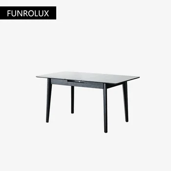 Moderný štýl kameň tanier jedálenský stôl pre domácnosť smal masívneho dreva multi-funkčné úsek zdvíhateľnej skladacia stolička stôl