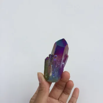 drop shipping aura potiahnuté Crystal drahokam kvet meditácie, liečenie čakier rainbow elektrolyticky pokrývajú crystal bod kvet ako darček