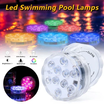Multi Color Ponorné LED Osvetlenie pod vodou Nočné Lampy, Vodotesný IP68 Čaj Svetlo Váza, Miska Strán, Svadby, Vianočné Dekorácie
