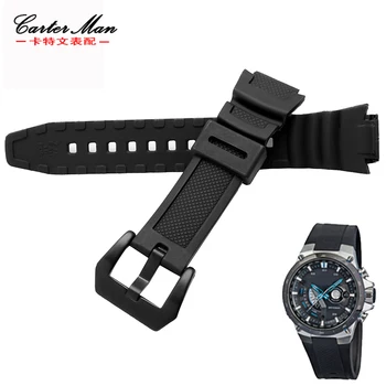 gumené watchband špeciálne pre SGW-300H / SGW-400H hodinky remienok čierne silikónové hodinky pásu