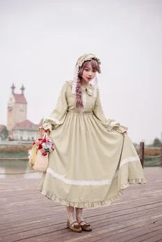 Palác sladká princezná lolita šaty vintage čipky bowknot peter pan golier vysoký pás viktoriánskej šaty kawaii dievča gothic lolita op