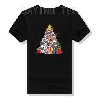 Francúzsky Buldog Vianočný Stromček Psa Santa Vianočné Klasické T-Tričko Zábavné Psa-Milovník Rodiny Zodpovedajúce Vianoce-Pyžamá Graphic Tee Topy