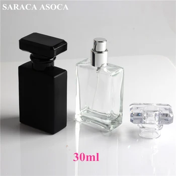 30ml Veľká Kapacita Čiernej Parfum Fľaše Jasné, Cestovné Sprej Parfum Sklenených Fliaš