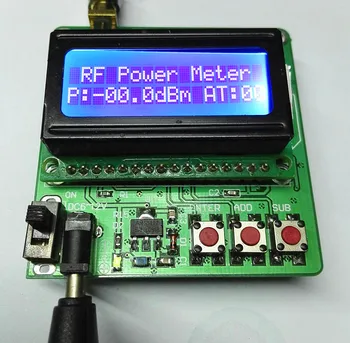 Digitálny RF Power Meter -75~+16dBm Nastaviteľný Výkon Útlm Ultra malý LCD displej, Automatické Podsvietenie