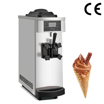 Mäkké Slúžiť Ice Cream Stroj Pre Malé Podniky Ploche Ice Cream Maker Stroj Jednu Hlavu Ice Cream Stroj