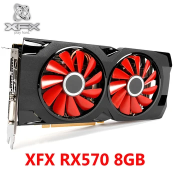 Pôvodné XFX RX 570 8GB 256Bit GDDR5 Grafickej Karty AMD RX 500 RX570 8 GB grafická Karta Série VGA Karty RX570 HDMI DVI 570 Používané