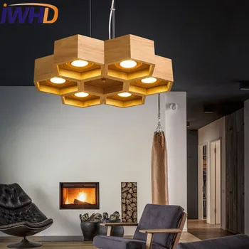 IWHD Dreva LED Svetiel prívesok Moderné Tvorivé 6 Hláv Tekvica Prívesok Lampa Nordic Štýl Móda Iluminacion Obývacia Izba Lampen