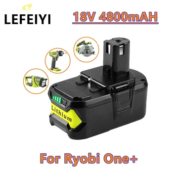 18V 4800mAh Li-ion Nabíjateľná Batéria pre Ryobi ONE+ akumulátorové náradie BPL1820 P108 P109 P106 P105 P104 P103 RB18L50 RB18L40