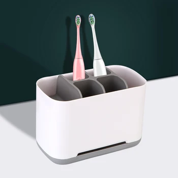Elektrická zubná kefka držiak na zubnú pastu úložný stojan na holenie make-up štetec úložný box kúpeľňové doplnky umývanie skladovanie