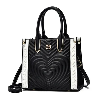 Módne značky žien v tvare srdca vzor kabelka elegantný a všestranný veľká-kapacita jeden-ramenný messenger taška ženy