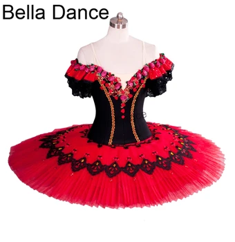 Klasické Don Quijote De Balet Tutu Kostým Červená Profesionálne Balet Tutus Dievča Balet Tutu Španielsky Balerína Palacinka Tutu8957