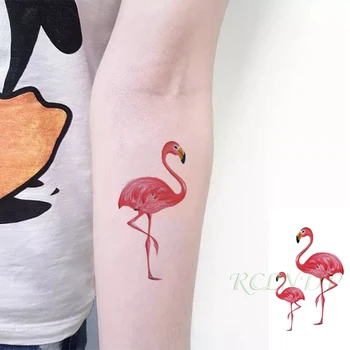 Nepremokavé Dočasné Tetovanie Nálepky Flamingo Vtákov, Zvierat Flash Tetovanie Falošné Tatto Ruky, Ramena, Krku, Tela Umenie pre Ženy Muži