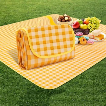 Piknik Prikrývky, 2x2m Umývateľný Nepremokavé Skladacia Nadrozmerné Kompaktný Piknik Mat na Deku Pláži, Camping na Tráve