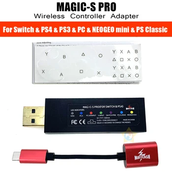2021 Magic-S PRO, Bezdrôtový ovládač, adaptér pre NS pre PS3, PS4 Radič Bojová Palica Adaptér pre Nintendo Prepínač & PC