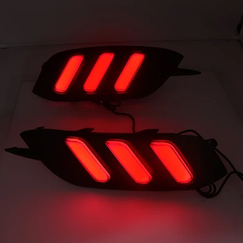 Auto LED DRL Zadný Nárazník Svetlo Červené Upozornenie Brzdy zadné Svetlá Jazdy Hmlové Svietidlo Kryt Pre Honda Civic 10. 2016 2017 2018