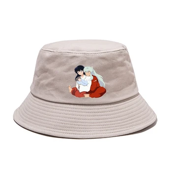 Anime Inuyasha Rybár Klobúk Bežné Klobúk Boonie Študent Vedierko Hat Vonkajší Spp Letné Slnko Spp Pláž Hat Hip Hop Spp