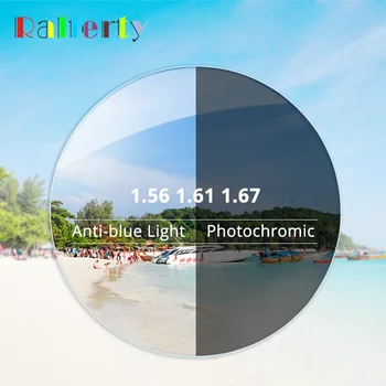 1.56 1.61 1.67 Anti Modrá Photochromic Slnečné Okuliare Predpis Optickej Šošovky Sivá Hnedá Chameleon Krátkozrakosť, Ďalekozrakosť Okuliare
