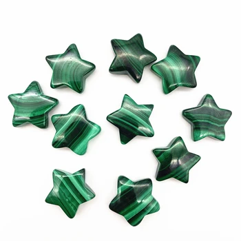 1pc Prírodný Zelený Malachit Star Tvarované Crystal Vyrezávané Sošky Darček Módne Šperky pre Ženy Domova Darčeky, Prírodné Kamene