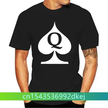 Piková kráľovná Písmeno Q Kariet Poker Symbol Vtipné Ženy T-shirt