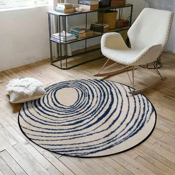 Štýlový a jednoduchý Nordic štýl koberec abstraktné geometrie kolo spálňa koberce, rohožky protišmykové rohože je možné prispôsobiť veľkosť