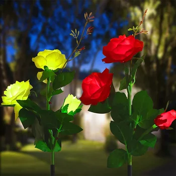 4PCS LED Solárne Ružovej Záhrade Lampa Nepremokavé Slnečné Svetlo Vonkajšie Kvet Lampa pre Záhrady,Nádvoria,Terasy,Cesty,Svadobné Dekorácie