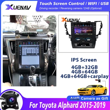 Autorádio prehrávač Pre Toyota Alphard 2015-2019 auto DVD prehrávač dotykový displej GPS navi auto stereo multimediálny prehrávač, android 2 din