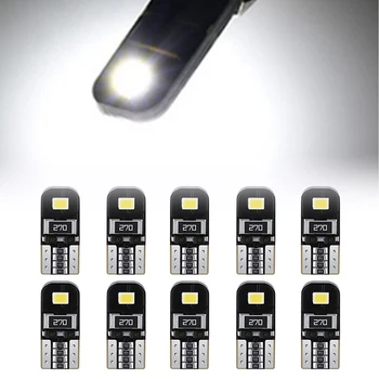 10Pcs W5W T10 2835 2SMD LED Žiarovka Interiéru Vozidla Svetelný Signál Lampa Svetla na Čítanie, Automatické Svetlá Šírka Vozidla Nástroj Svetlá