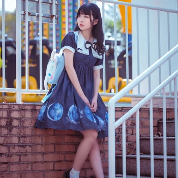 Japonský sladké lolita šaty vintage čipky bowknot o-krku vysoký pás viktoriánskej šaty kawaii dievča gothic lolita op loli cosplay
