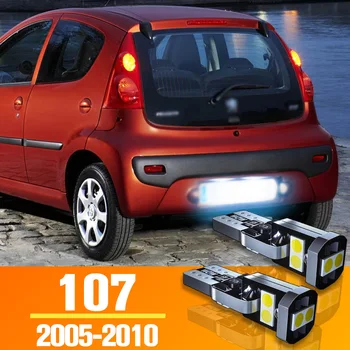 2ks LED špz Žiarovky Príslušenstvo Pre Peugeot 107 2005 2006 2007 2008 2009 2010