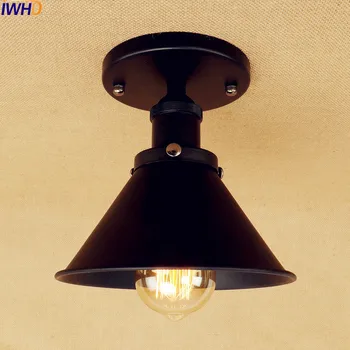 IWHD Black Edison Vintage Stropné Svietidlá Obývacia Izba, Podkrovie Priemyselné LED Stropné Svietidlá Pre vnútorné Osvetlenie Lampara Porovnanie