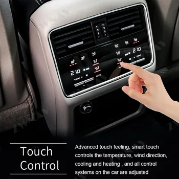 ZWNAV Auto Klimatizácia Panel Pre Porsche Cayenne 2017 - 2021 Zadnom Sedadle AC riadiacej Dosky IPS Dotykový Displej CD LCD Zadné Klímy