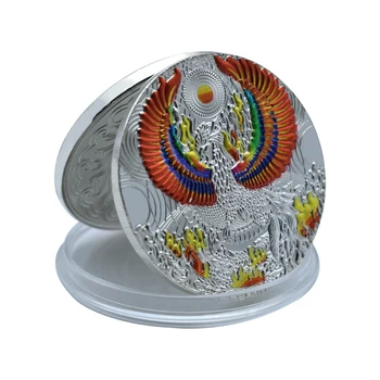 Krásne Strieborné Kovové Phoenix Pamätné Mince s Plastovými Prípade Dovolenku Darčeky Home Collection, Musia Mať