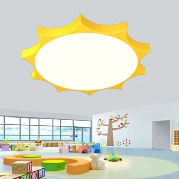 Homhi detskej Izby Cartoon Stropné Svietidlo Slnko LED Domáce Dekorácie Žltá, Spálne, Diaľkové Roztomilý plafonnier chambre enfant HXD-072