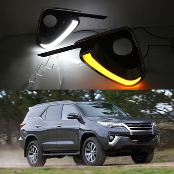 Auto Dovybavenie LED Svetlá pre Denné svietenie Zase Signálne Svetlá Pre Toyota Fortuner 2015-2018