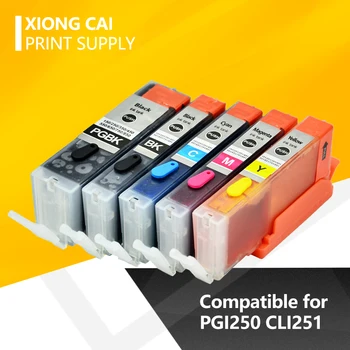 CHZO 250 CLI 251 chzo 250 251 Kompatibilný pre Canon MG6320 MG7120 MG7520 IP8720 naplniteľné plné atramentové kazety s čipom