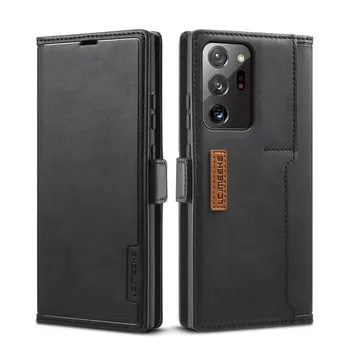 Kožené vyklápací Kryt Pre Samsung Galaxy Note 20 Ultra 5G Poznámka 10 Pro Poznámka 9 Kontrast Farieb Magnetické Puzdro Kryt otvoru pre kartu sim