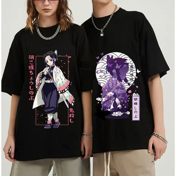 Japonské Anime Démon Vrah Tričko Unisex Tanjirou Kamado Graphic Tee Tričko Ženy Kimetsu Č Yaiba Nezuko Tričko Žena T-shirt