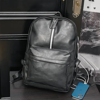 Móda Prekladané Mužov Batoh Business Travel Batoh Mužov USB Notebook Batoh, Veľká Kapacita Bagpacks pre Mužov Späť Pack Tašky