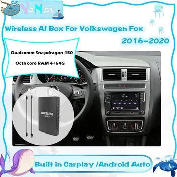 Android CarPlay Bezdrôtový AI Box Pre Volkswagen Fox 2016-2020 Qualcomm Auto Smart Box Plug and Play, YouTube, Google Netflix Video