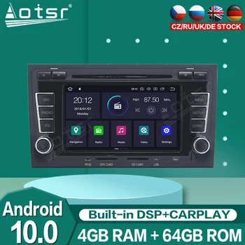 Android 10 autorádia Carplay Pre AUDI A4 2002-2007 Audio Auto Multimediálny Prehrávač DVD GPS Navi Auto Stereo Vedúci Jednotky Nahrávač