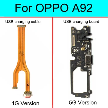 Pre OPPO A92 4G 5G USB Vysielač Nabíjací Dok Port Konektor hlavný Mikrofón Rada flex kábel