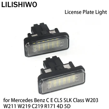 LILISHIWO Číslo Auta špz Svetlo Lampy LED Svetlá pre Mercedes Benz C E CLS SLK Triedy W203 W211 W219 C219 R171 4D 5D