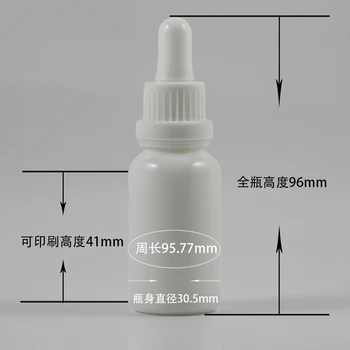 Prázdne biele esenciálny olej fľaše 15ml základné sklo s plastovým biela kvapkadla