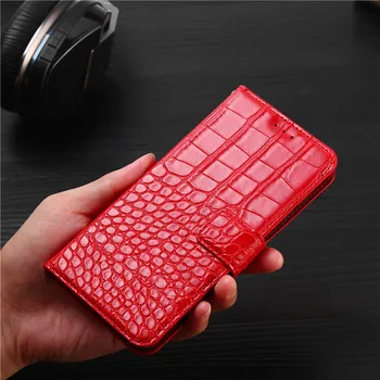 Luxusné Flip puzdro pre Xiao Mi 6 Kryt Krokodíla Textúry Kože Knihy Dizajn Telefónu Coque Capa S Popruh Držiteľov Karty
