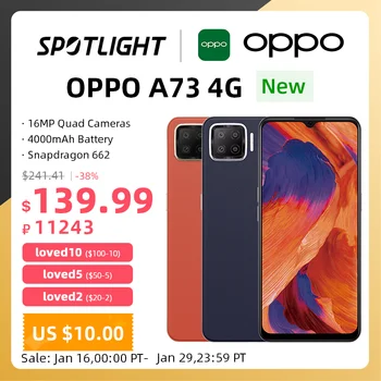 NOVÁ Globálna Verzia OPPO A73 Smartphone Snapdragon 662 6.44