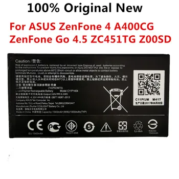 100% Originálne 1600mAh C11P1404 B11P1415 Batéria Pre ASUS ZenFone 4 A400CG ZenFone Ísť 4.5 ZC451TG Z00SD Telefón Najnovšie Výrobné