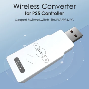 USB Bezdrôtový Ovládač Gamepad Converter pre PS5/Switch/Prepnúť Lite/PS4/PS3/PC Bluetooth-kompatibilné Radič Adaptér Prijímač