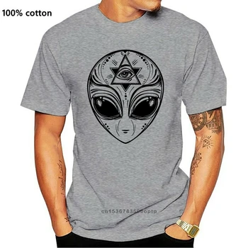 Nueva Cara extraterrestre Área 51 OVNI gran impresión camiseta (1)