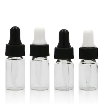 Nové 3ml-4 ml sklenené fľaše, éterické oleje sú rozdelené do fliaš, kvapkadla, kašlať na vodu, malé vzorky, kozmetika SN907