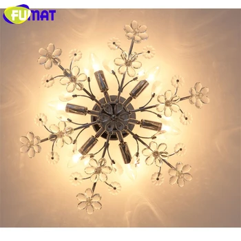 FUMAT Crystal K9 Stropné Svetlá Nehrdzavejúcej Ocele Osvetlenie Svetlá Á Závesné Zariadenie Slivka Kvet Kvet Moderné lustre